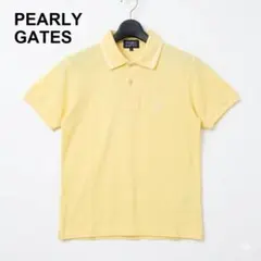 PEARLY GATES イエローポロシャツ サイズ1 パーリーゲイツ　刺繍