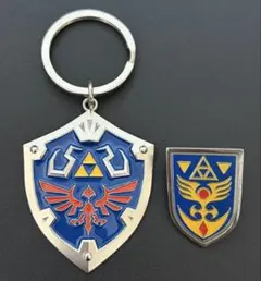 ゼルダの伝説 シールドキーホルダー&ピンバッジセット