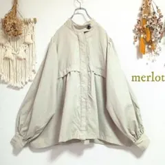 メルローmerlotショートギャザーAラインスプリングコート