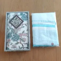 バチック＆サラサと今治タオル　フェイスタオル2枚