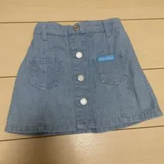 未使用品　デニム Aラインスカート風キュロット