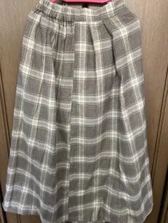 E hyphen world gallery グレンチェックマキシスカート