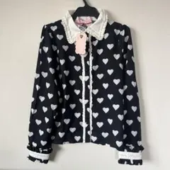 新品未使用　Swankissハート柄 フリル 長袖 ブラウスのサムネイル