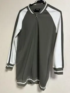 Raf Raf ジップアップ ブルゾン カーキ×ホワイト