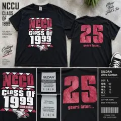 GILDAN NCCU カレッジTシャツ L 両面プリント 25周年 ブラック