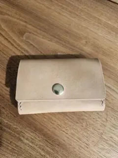 本革ヌメ革】手縫いコンパクト財布／育てる革／ナチュラル