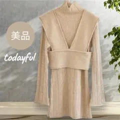 美品！todayful トゥデイフル レイヤードニットチュニック