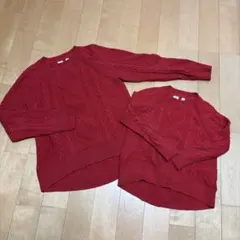 GAP レッド ニットセーター 親子　兄弟　姉妹　お揃い　サイズ XXL ・ S