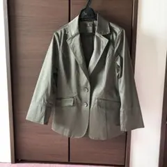 ❤️✨美品✨❤️✨テーラード・ジャケット✨大きいサイズL〜LL✨カーキー✨❤️
