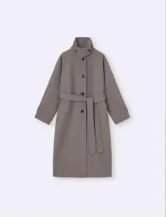 GU ジーユー　コージーメルトンバルマカーンコート　丈長め