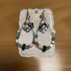 ハンドメイド ビーズ イヤリング