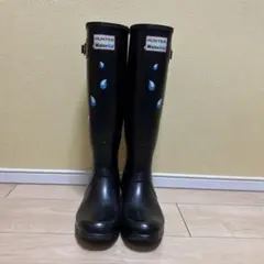 【早い者勝ちレアデザイン】HUNTER Wateraid ブラック ロングブーツ