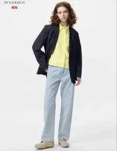 UNIQLO JW ストレートデニム23 BLUE裾上げなし