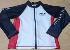 FILA ラッシュガード ホワイト/ネイビー/レッド