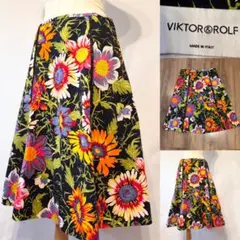VIKTOR&ROLF ヴィクター＆ロルフ　フラワープリント　スカート　40のサムネイル