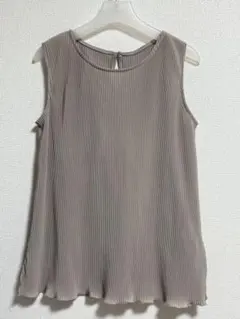 GRL グレイル ベージュ プリーツ ノースリーブ トップス セットアップ