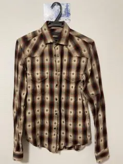 ZARA MAN チェック柄 長袖シャツ S mex38