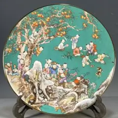 景徳鎮 粉彩六鶴同春図 陶板画 応接間玄関 茶室 書斎 装飾品 工芸品 置物 景徳鎮 粉彩六鶴同春図 陶板画 応接間玄関 茶室 書斎