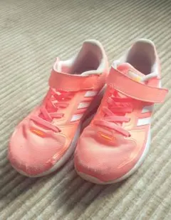 【並品】adidas オレンジ スニーカー 19.5cm