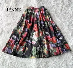 JENNE ジェンヌ　ヴィンテージ風　フラワーフレアスカート　Mサイズのサムネイル