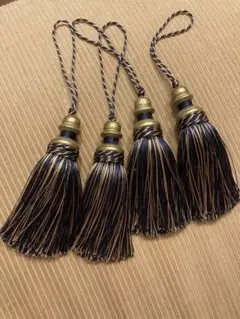 ネイビーゴールドタッセル 4個セット