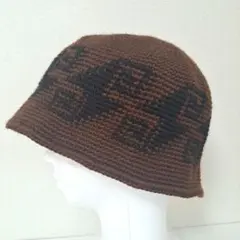 クラッシャーハット 135グラニー　クロシェハット　ハンドメイド