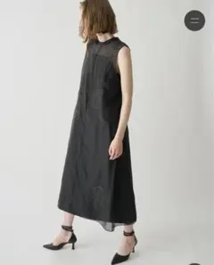 willfully フラワー刺繍シアーワンピ　オケージョン　ブラック