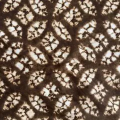 綿生地 茶色とクリーム色の模様