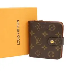 美品 ルイヴィトン 折り財布 モノグラム コンパクトジップ M61667