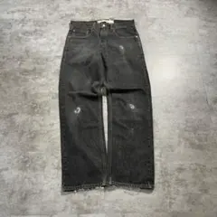 W32 L32】 usa levi's 先染ブラック リーバイス 569 - メルカリ