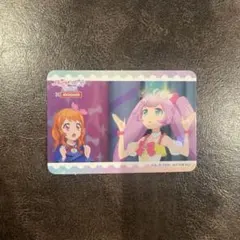 アイカツ×プリパラ　JOYSOUND コラボ　特典コースター　あかり&らぁら