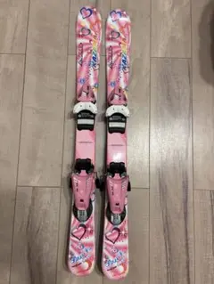 KAZAMA スキー板 ホワイト・ピンク KAZAMA スキー板3点セット ホワイト/ピンク 子ども スキー 子ども