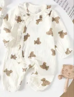 ベビー服 ロンパース クマ柄のサムネイル