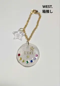 レジン　　丸型チャーム（小）　WEST.　箱推し　名入れ