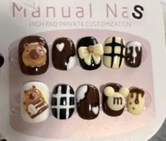 【セツ】カピバラ　3Dアートネイルチップ　付け爪（B0173）