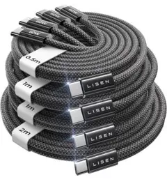 USB C & USB C ケーブル 急速充電【60W/4本】