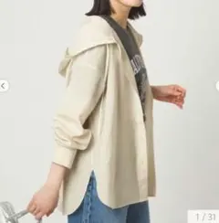 green label relaxing フード シャツ UVカット 接触冷感のサムネイル