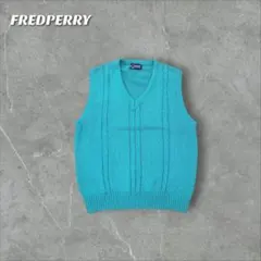 りんりん様専用 フレッドペリー 80s ターコイズブルー Vネック ベスト M