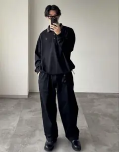 wettempt 鹿の子 ロングポロシャツ