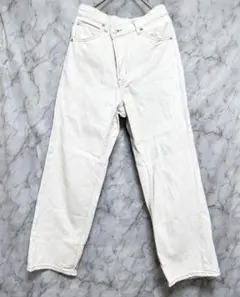 コットンパンツ・レディースホワイトボトムス・Sサイズ【ローリーズファーム】