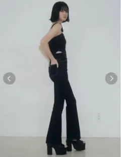 【値下げしました】EMODA デニムフレアサロペット