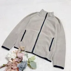 【ユニクロ】UNIQLO メンズ フリースフルジップジャケット ベージュ S ○