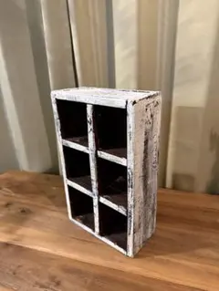 木製ラック ホワイトカントリー シャビー 棚 ハンドメイド - メルカリ