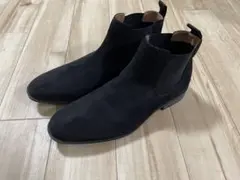 H&M未使用に近い黒 スエード サイドゴアブーツ25,5cm