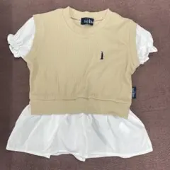 美品】イーストボーイ 90 ワンピース 重ね着風 女の子 春 秋 フォーマル