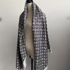 LOUIS VUITTON モノグラム ストール ウール×シルク