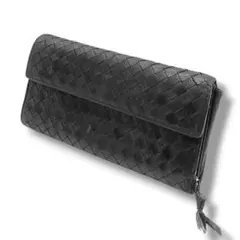 ボッテガ・ヴェネタBottega Veneta イントレチャートレザー長財布