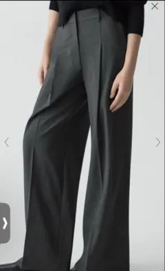 Theory ワイドパンツ ウール グレー S 美品 セオリー