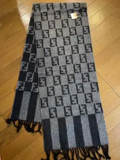 FENDI マフラー グレー/ブラック