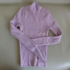 ZARA 薄紫 タートルネック セーター
